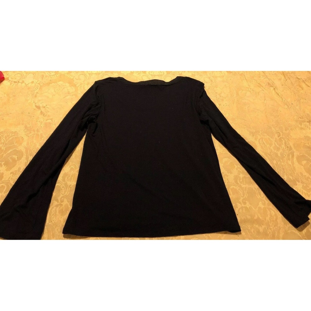J Jill Size Small Top Shirt Black Long Sleeve Casual Rayon Lycra - Picture 6 of 6